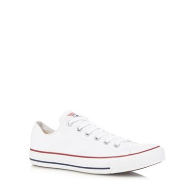 Converse Big and tall white 'all star' canvas trainers